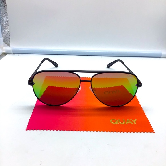 Quay Australia Accessories - QUAY AUSTRALIA new High Keyblack and rainbow sunglasses style #49824